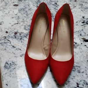 Marc Fisher Red Suede Pumps